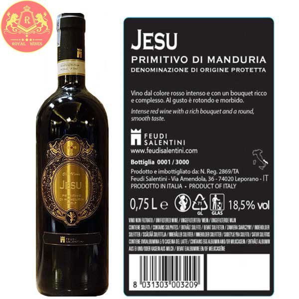 Rượu Vang Jesu Primitivo Di Manduria 2