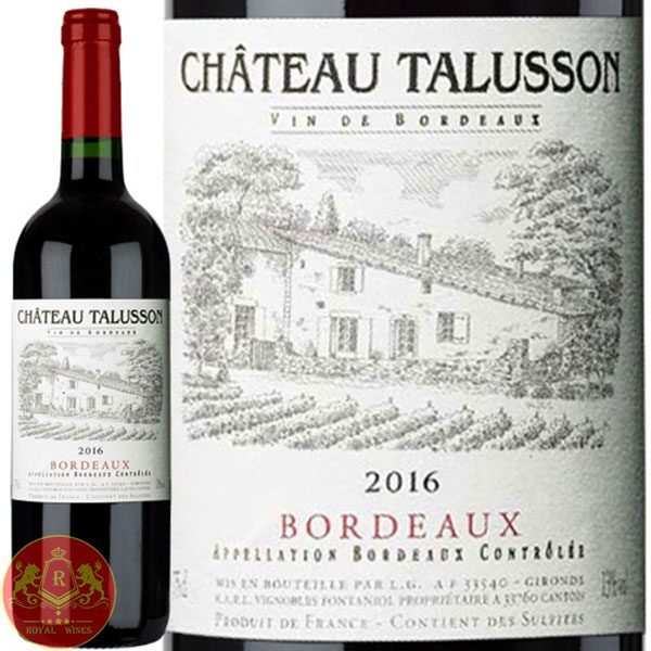 Rượu Vang Trang Chateau Talusson Bordeaux 1