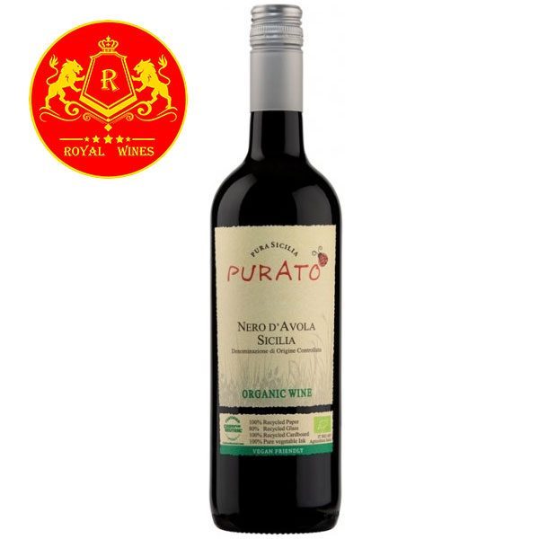 Rượu Vang Purato Nero Davola Sicilia Organic