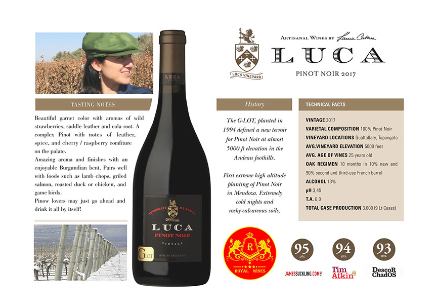 Rượu Vang Luca G Lot Pinot Noir 1