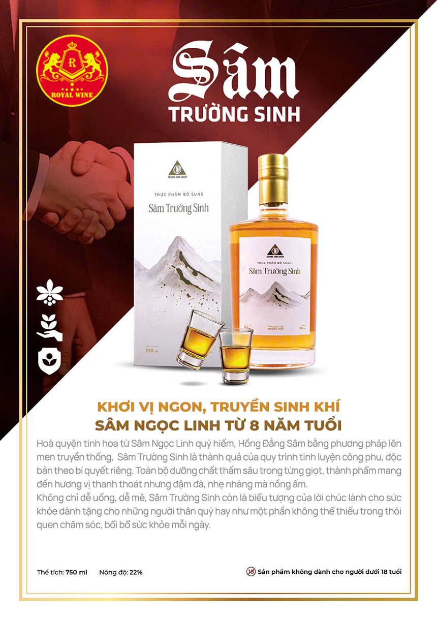 Lợi ích của rượu Sâm Trường Sinh