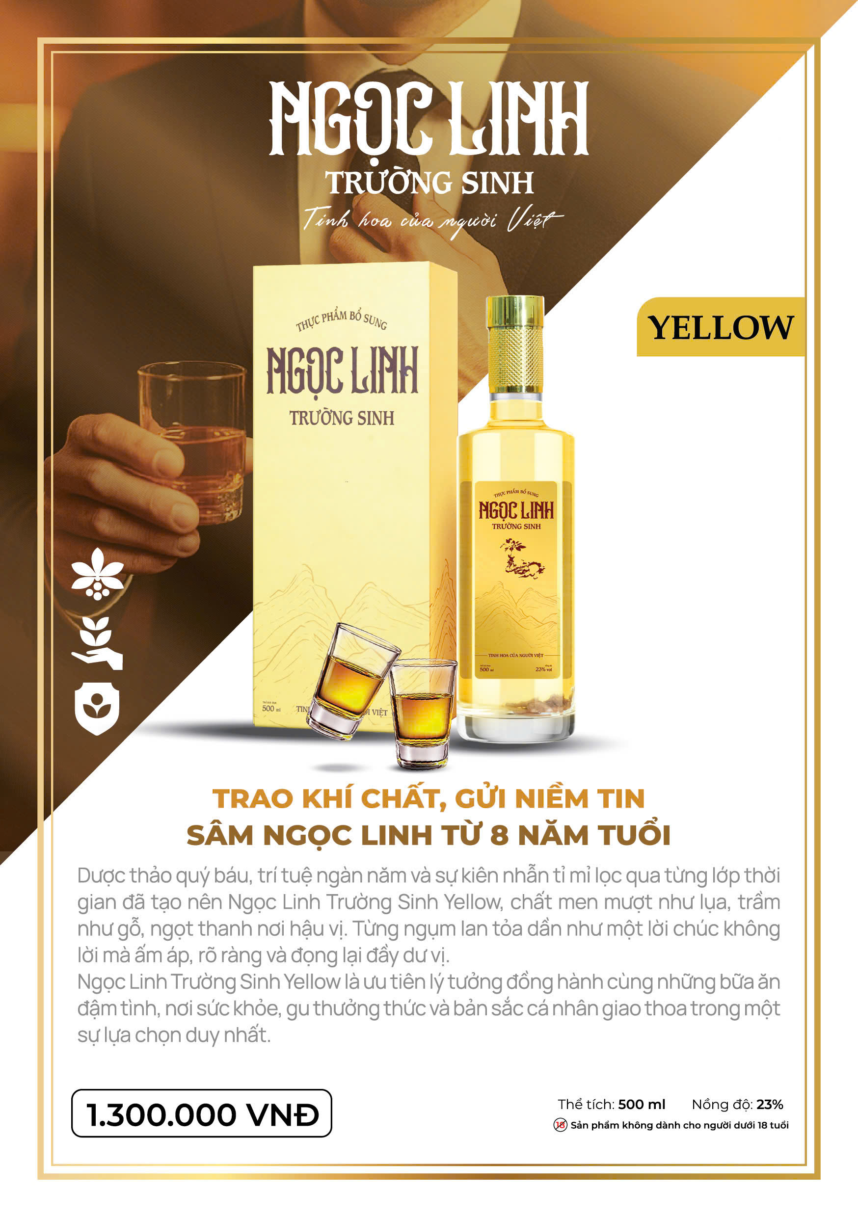 Rượu Ngọc Linh Trường Sinh Yellow