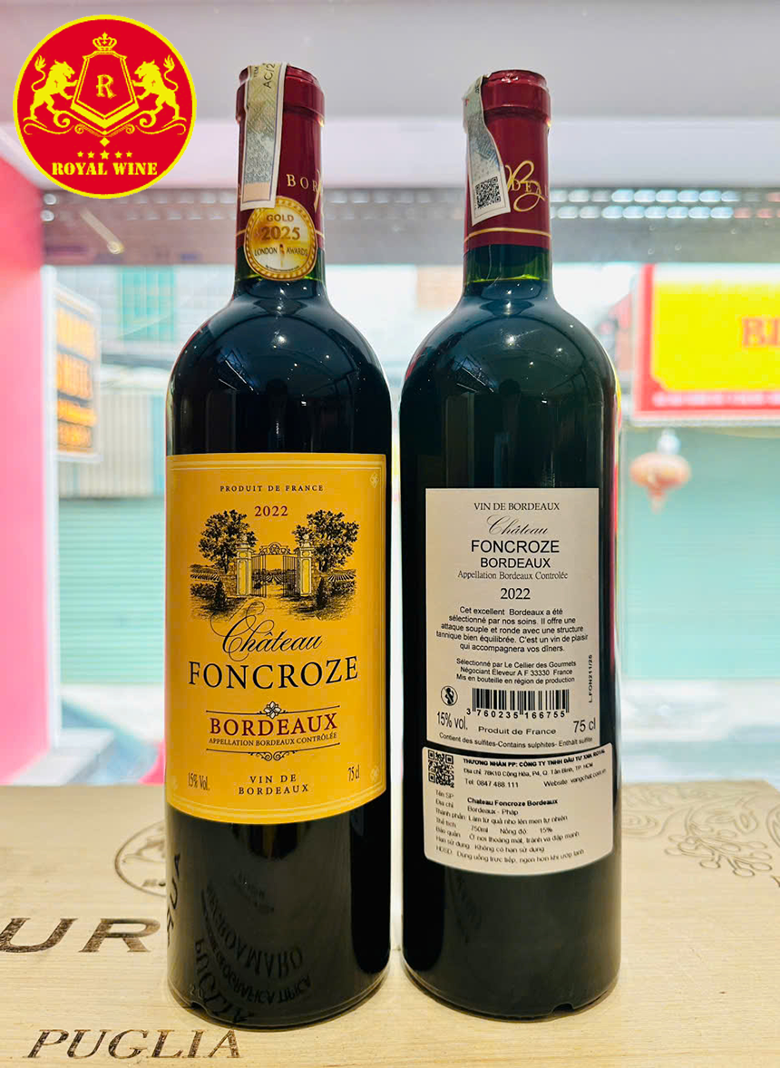 Vang Pháp Chateau Foncroze Bordeaux