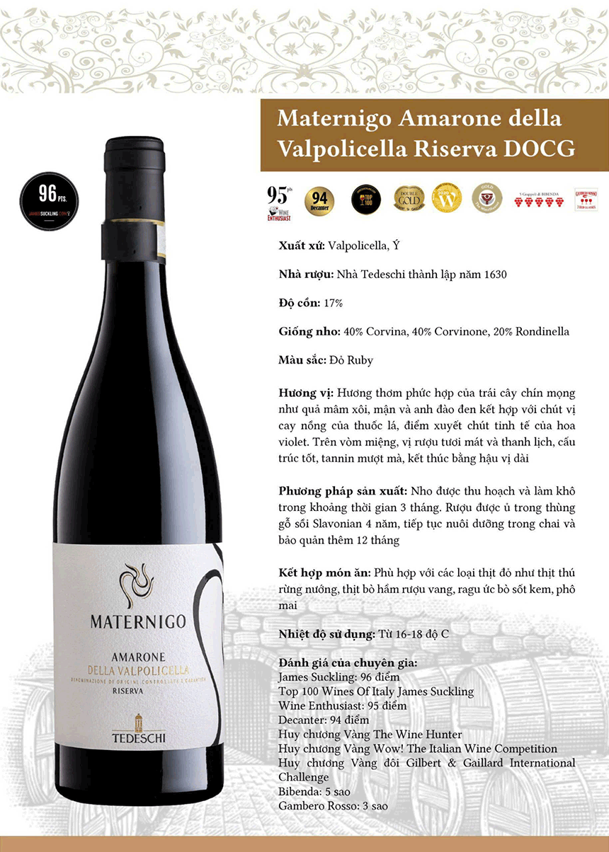 Rượu vang Maternigo Amarone