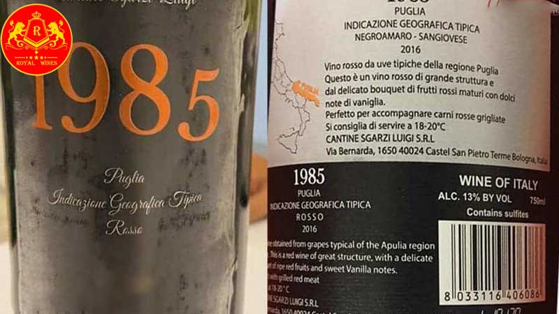 Rượu vang Ý 1985 giá bao nhiêu