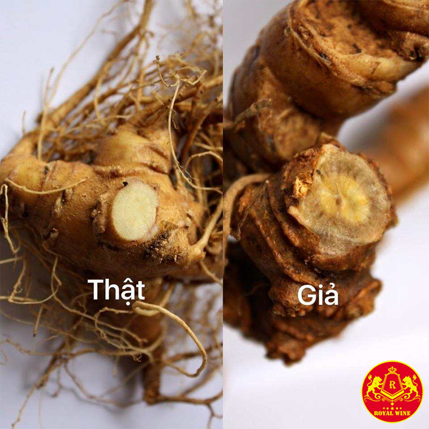 Phân biệt qua hình dạng và màu sắc củ sâm