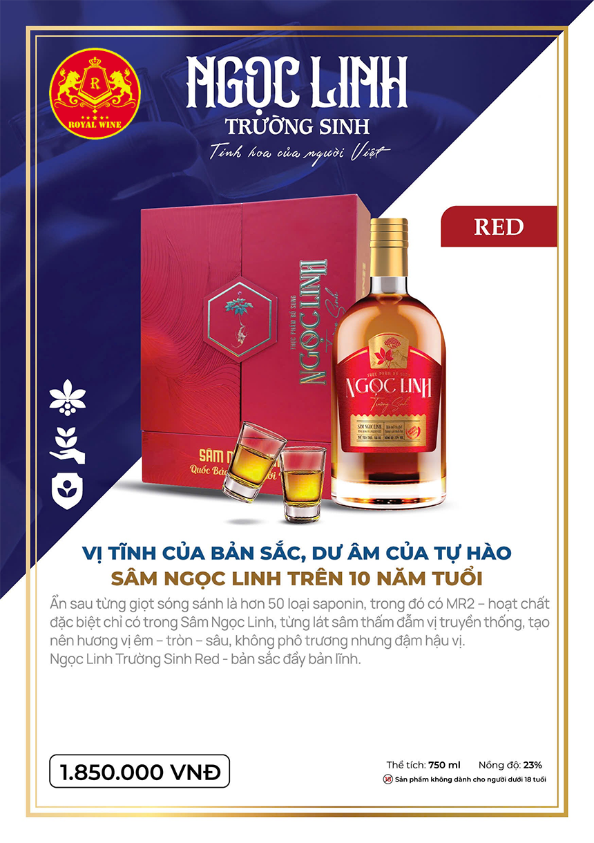 Công dụng và giá trị sức khỏe của rượu Ngọc Linh Trường Sinh Red